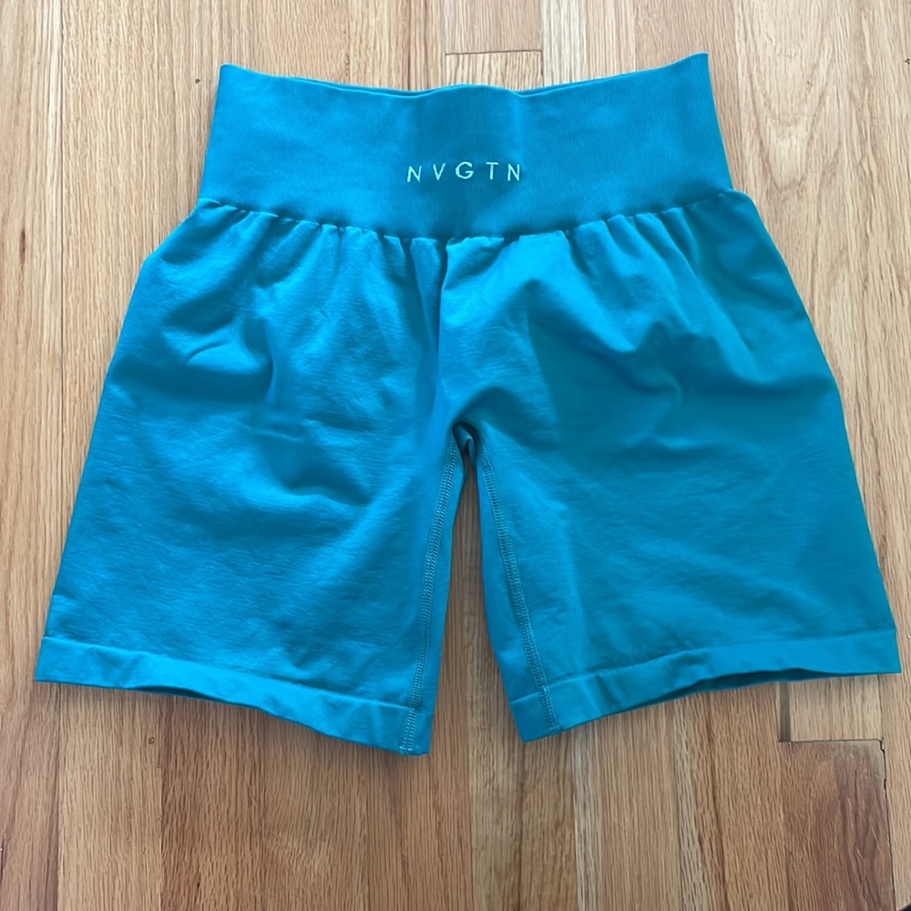 Teal NVGTN biker shorts